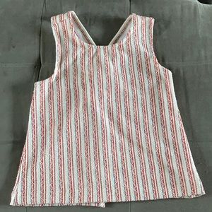 Madewell Stripe Tank with cross back straps